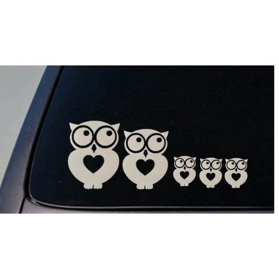 OWL FAMILY 8.5" STICKER DECAL VINYL CAR TRUCK VAN LAPTOP WINDOW *D625*