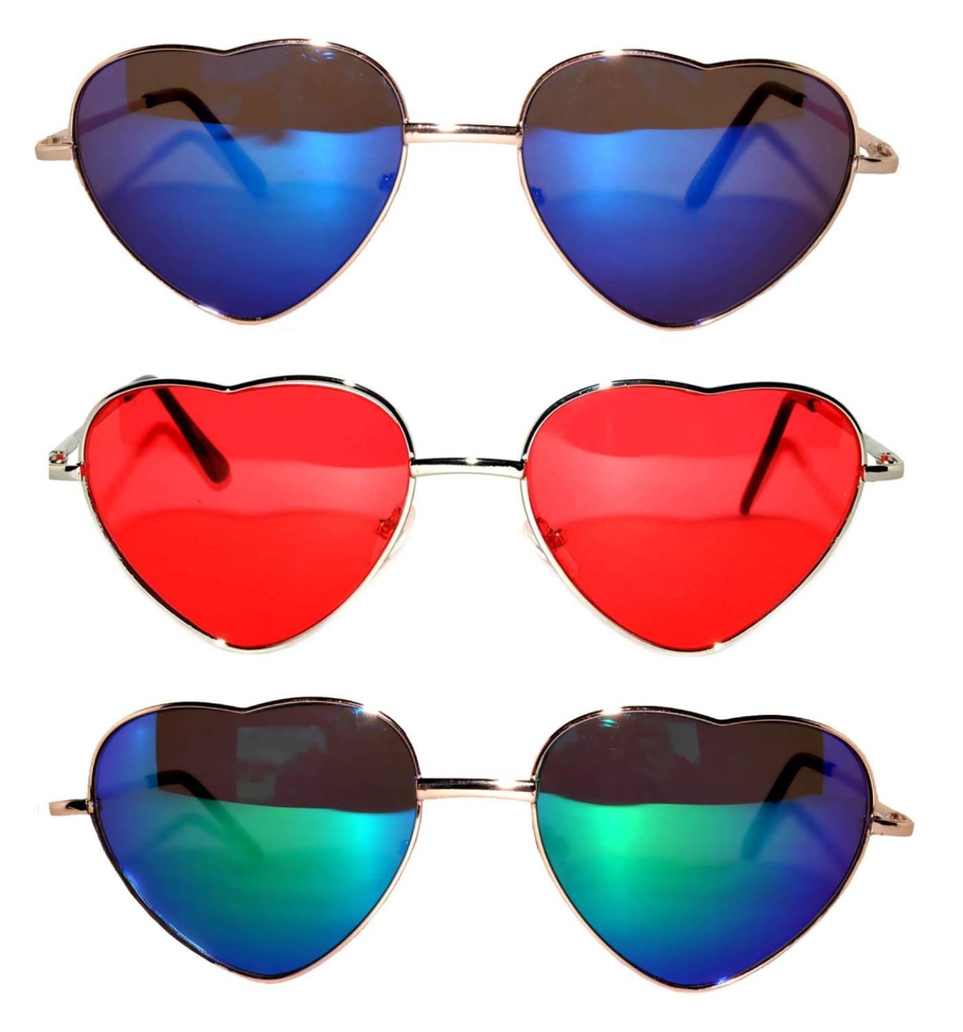 Red and Blue Women\'s Sunglasses Navy Blue Thick Oversized Square Tinted Sunglasses with Red  main image 4