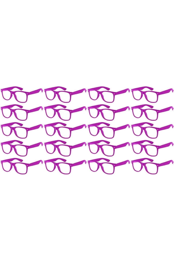 Kids Glasses UV400 Polycarbonate Clear Lens Fake Toddler Bulk Glasses (12 Pack)