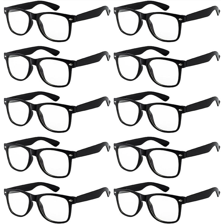 Black nerd glasses bulk sale