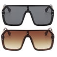 thumbnail image 1 of OWL Oversized Sunglasses for Women Men UV400 Lens Top Rimless Eyewear 2Pack, 1 of 8