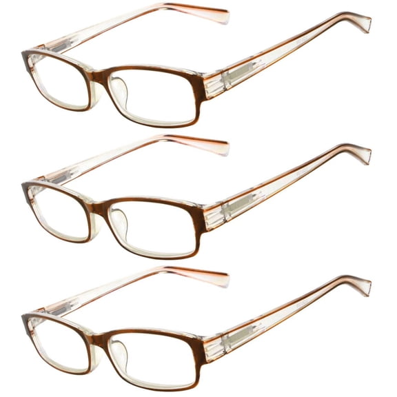 OWL® Reading Glasses - 5128 Translucent Frames / Brown / Spring Hinge