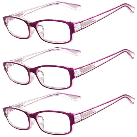 OWL® Reading Glasses - 5128 Translucent Frames / Purple / Spring Hinge