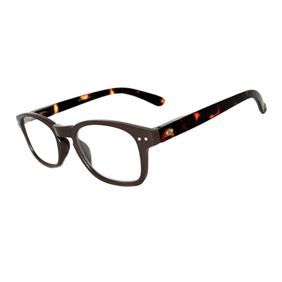 OWL® Reading Glasses - 5262 Solid & Pattern Frame / Brown