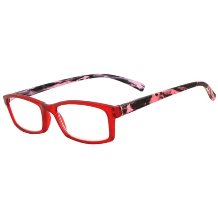 OWL® Reading Glasses - 5289 Colorful Marble Pattern / Red