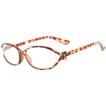 OWL® Reading Glasses - 8129 Ladies Pattern with Bow / Brown / Spring Hinge
