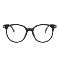 OWL Vintage Round Blue Light Blocking Reading Eyeglasses - Lightweight Frame, Anti Eyestrain UV Glare Filter Eyewear for Women Men - Ideal for Computer, Reading, Gaming, TV, Phones - Black (Shiny)