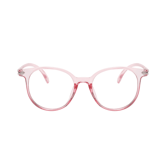 OWL Retro Round Fashion Blue Light Blocking Reading Eyeglasses - Lightweight Frame, Anti Eyestrain UV Glare Filter Eyewear for Women Men - Ideal for Computer, Reading, Gaming, TV, Phones - Pink