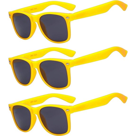 OWL Retro Square Sunglasses Womens Mens UV400 Protection Trendy Sun Glasses (3 Pack)