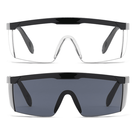 OWL Safety Glasses for Men - Anti-Fog & Polycarbonate Lens Clear Glasses for Lab & Work - Clear, Smoke