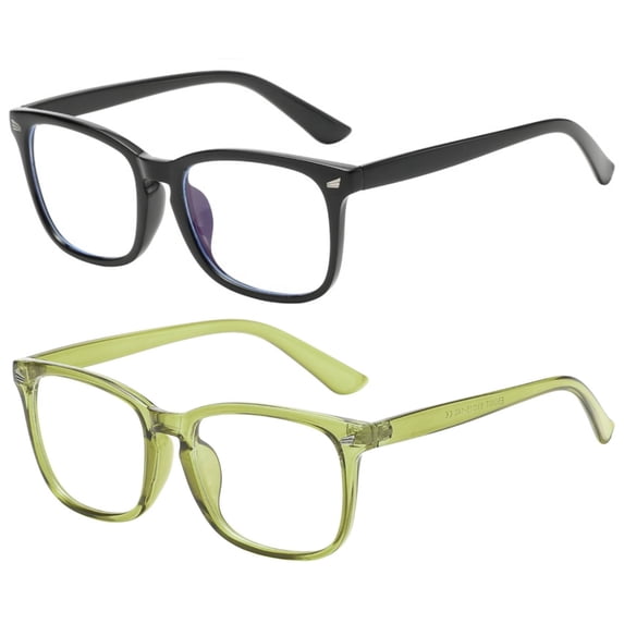 OWL Square Blue Light Blocking Glasses for Adults (2 Pack)