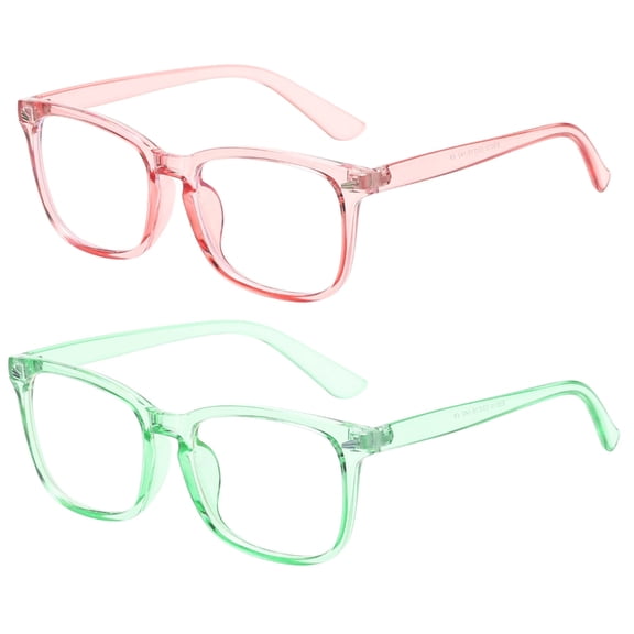 OWL Square Blue Light Blocking Glasses for Adults (2 Pack)