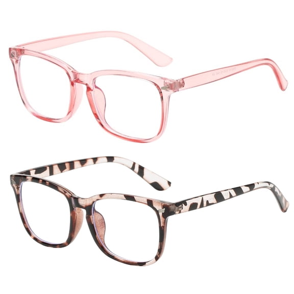 OWL Square Blue Light Blocking Glasses for Adults (2 Pack)