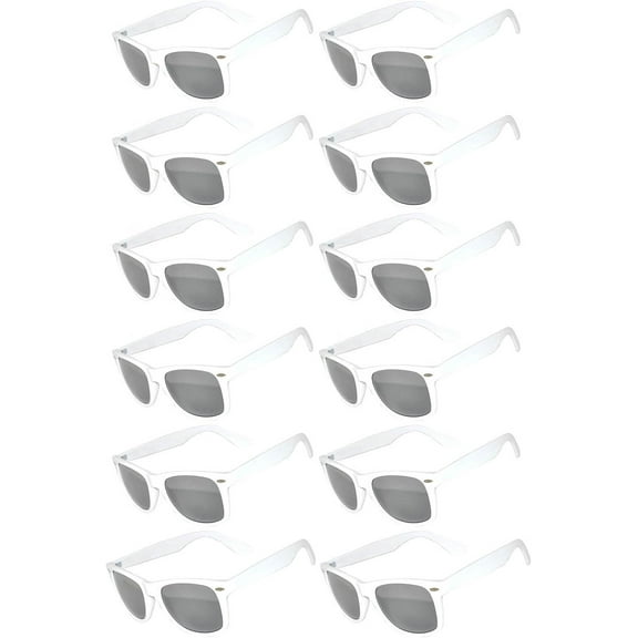 OWL Square Mirrored Sunglasses Mens Womens UV400 Protection Sunglasses Bulk (12 Pack)