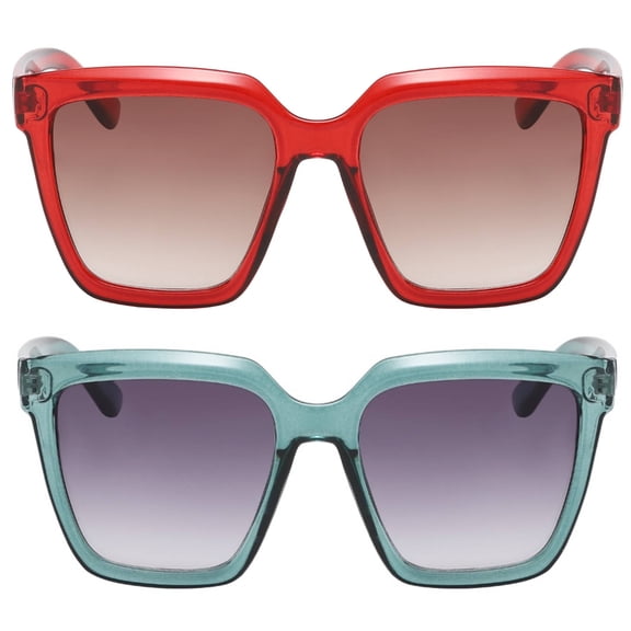 OWL Square Oversized Sunglasses for Men & Women -Top Horned Rim Eyewear