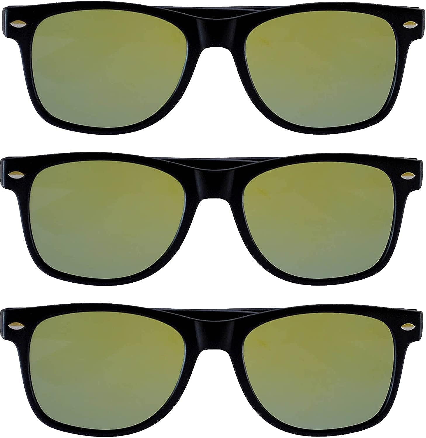 Retro Square Aviator Sunglasses - UV400 Protection 3 Pack Retro Square Aviator Sunglasses Women Men 70s Vintage Trendy  main image 2