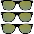 thumbnail image 1 of OWL Square Sunglasses Mens Womens UV400 Protection Retro Mirrored Sunglasses (3 Pack), 1 of 3