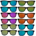 thumbnail image 1 of OWL Square Sunglasses Mens Womens UV400 Protection Retro Mirrored Sunglasses Bulk (12 Pack), 1 of 6