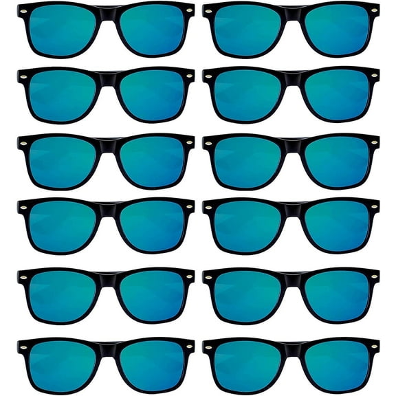 OWL Square Sunglasses Mens Womens UV400 Protection Retro Mirrored Sunglasses Bulk (12 Pack)