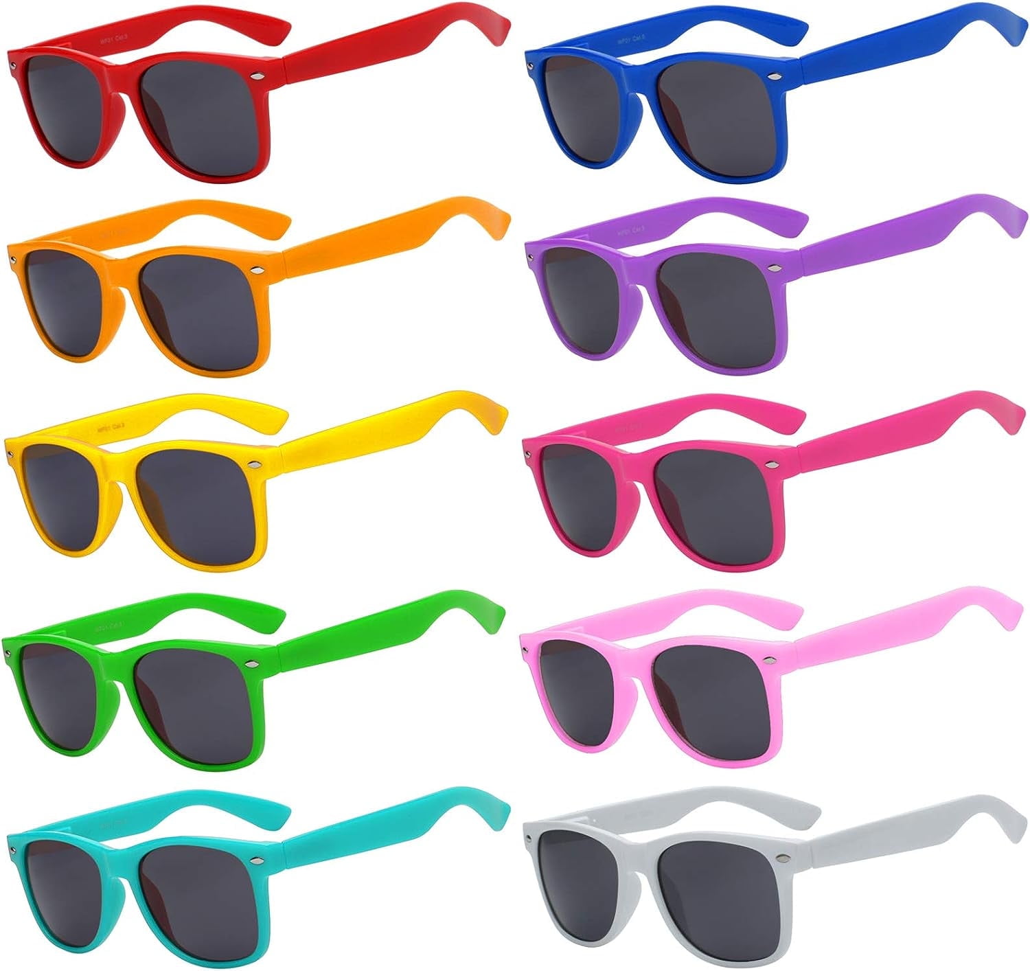 OWL UV Protection Anti-Glare Toddler Fashion Sunglasses, Multicolor, 10-Piece