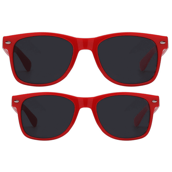 OWL Unisex Family Sunglasses Set – UV400 Protection, Impact-Resistant Polycarbonate Lens, Lightweight & Comfortable, Kids Polarized, Luxury Retro Design, Matching Style for Family Eyewear, Red