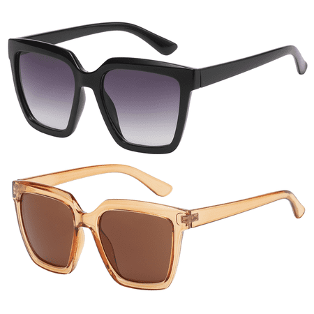 OWL Vintage Oversized Sunglasses for Men & Women -Top Horned Rim Eyewear