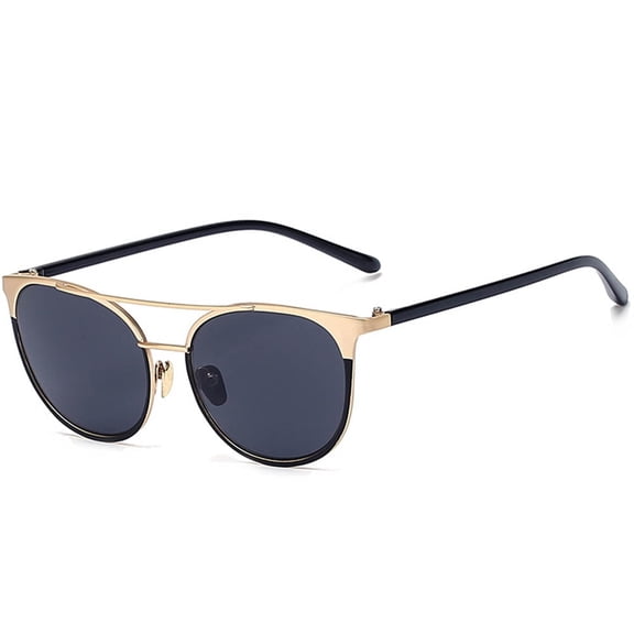 OWL Womens Cat Eye Sunglasses Silver Metal Frame Ladies Sun Glasses