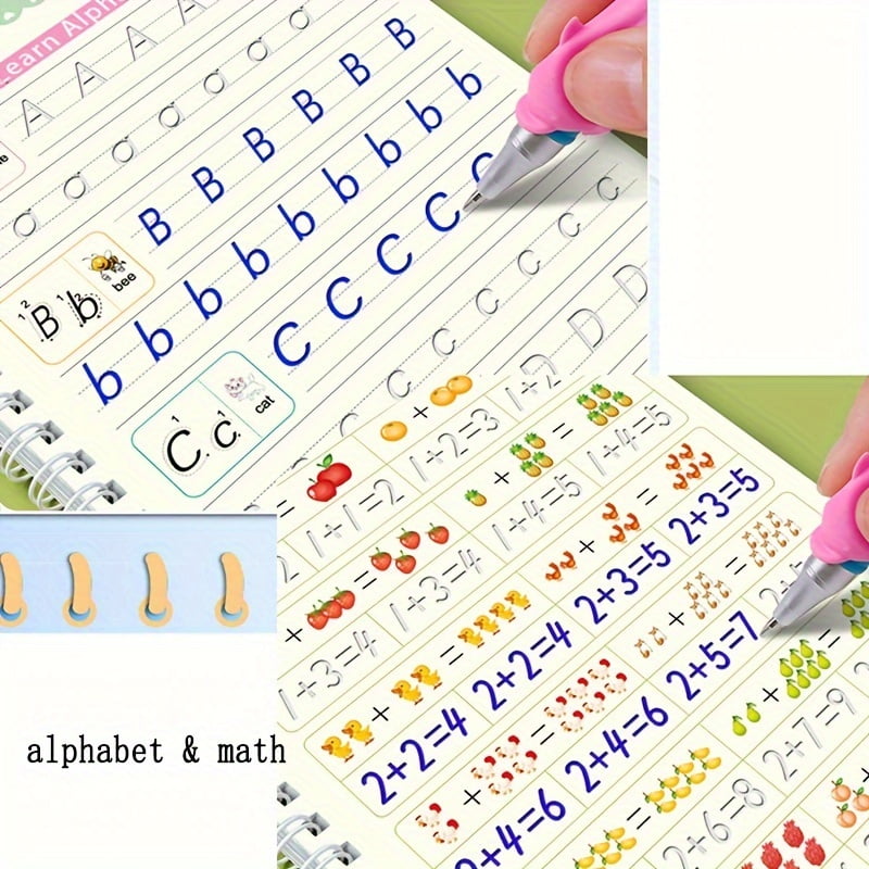 OWLCE Adults Children Calligraphy Copybook English Copybook Adult English Writing Practice Book Adults Word Writing Practice English Groove Copybook Junior High School Student Pen