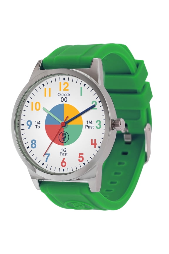 Analog Kids Watch Bright Shamrock Green - Girls & Boys Watches Ages 7-12 - Kids Analog Watch - Telling Time Teaching Tool - Gift Watches for Girls and Boys