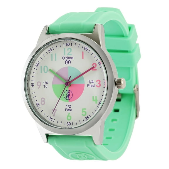 OWLCONIC Green Kids Watch - Analog Time Teaching for Kids Learning Time, Gift Watches.