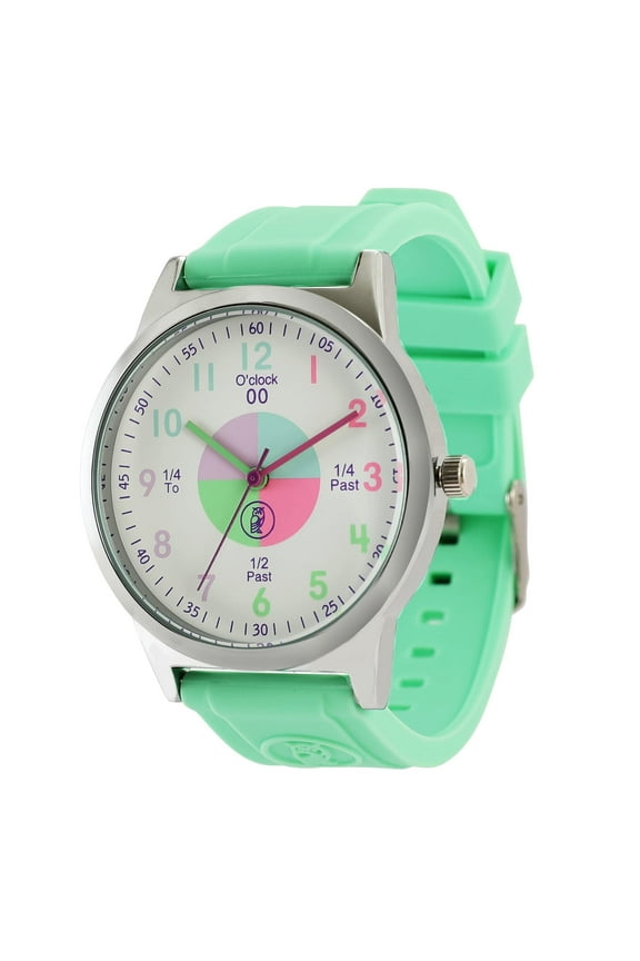 Green Kids Watch - Analog Time Teaching for Kids Learning Time, Gift Watches.