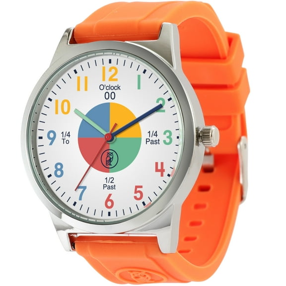 OWLCONIC Orange Kids Watch - Analog Time Teaching for Kids Learning Time, Gift Watches.