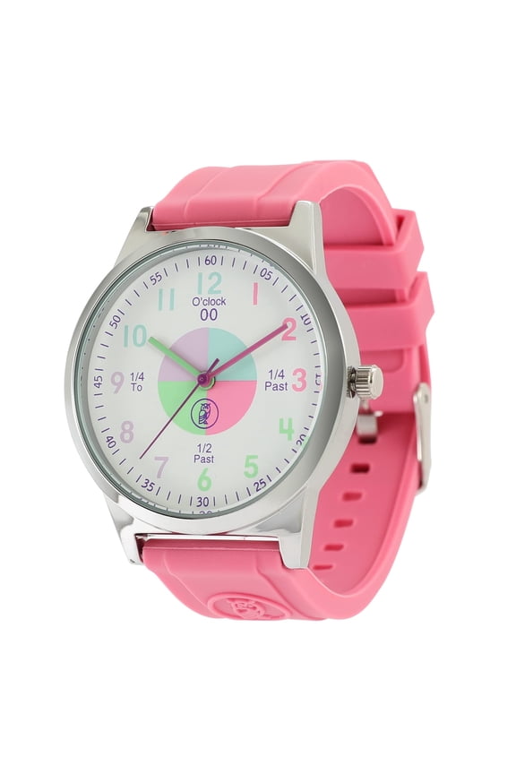 Pink Kids Watch - Analog Time Teaching for Kids Learning Time, Gift Watches.