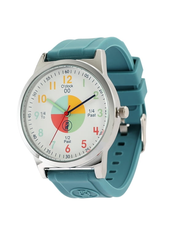 Teal Green Kids Watch - Analog Time Teaching for Kids Learning Time, Gift Watches.