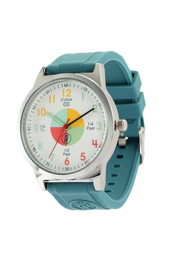 Teal Green Kids Watch - Analog Time Teaching for Kids Learning Time, Gift Watches.