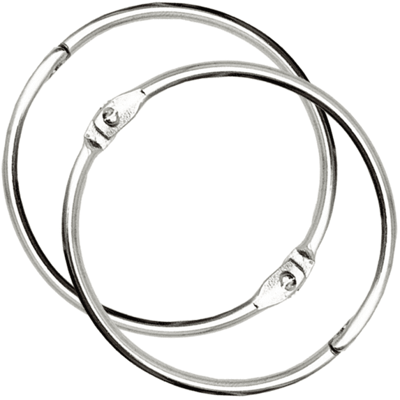 OWLKELA 2 inch 30 Pack Binder Rings, Keychain Key Rings, Metal Rings