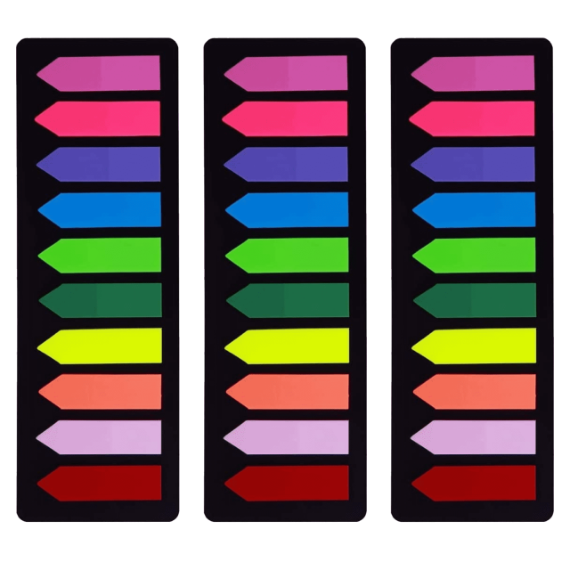 Page Markers Plastic Page Markers Sticky 600 Pcs Page Markers Tabs, 6 Color Sticky Tabs Page Markers, Book Tabs Removable Sticky Note Flags