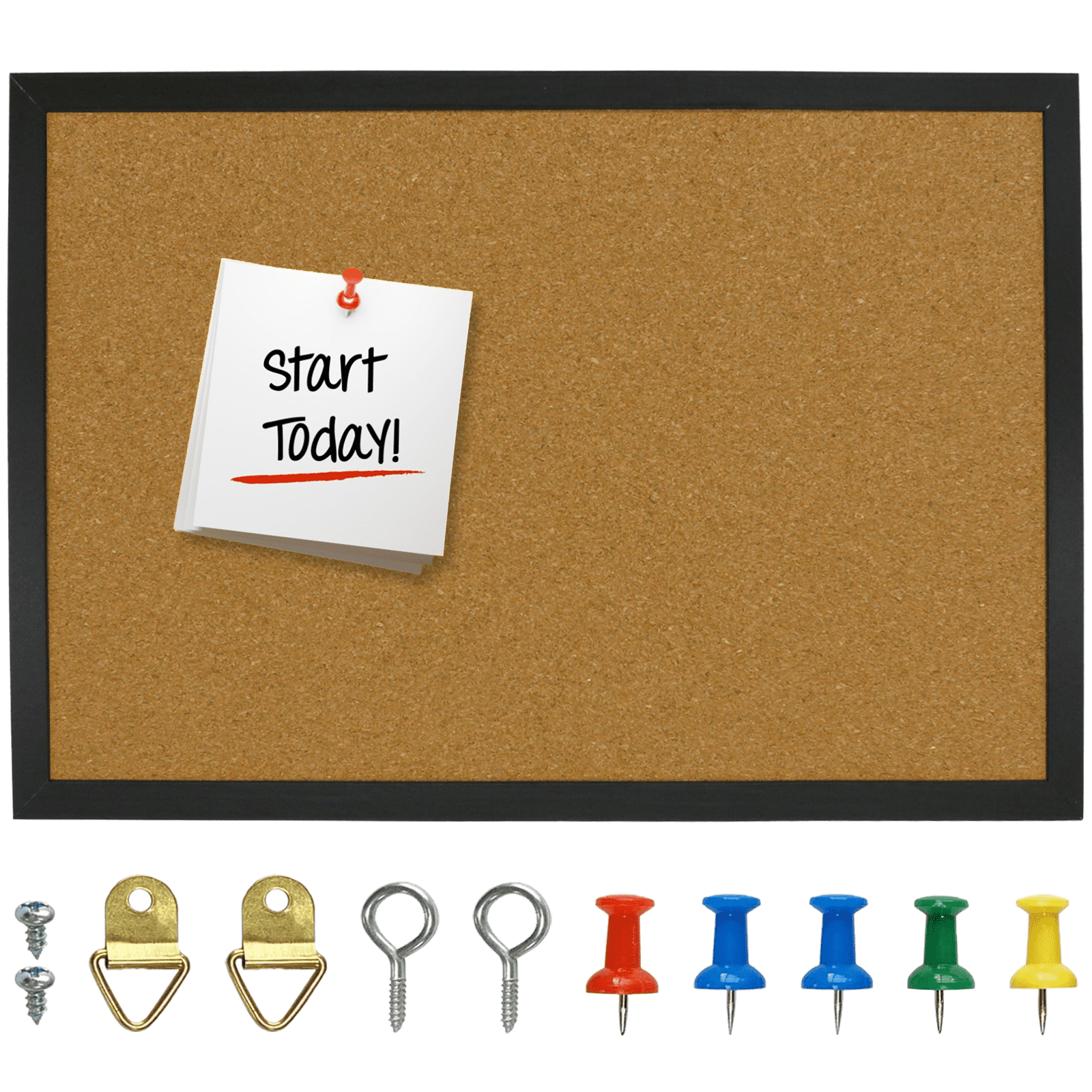 OWLKELA Cork Board Bulletin Board, Ideal for Decor, Message Board, 17.7"X 13.3"