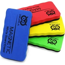OWLKELA Magnetic Whiteboard Eraser, Dry Eraser Board Erasers, 4 Pack