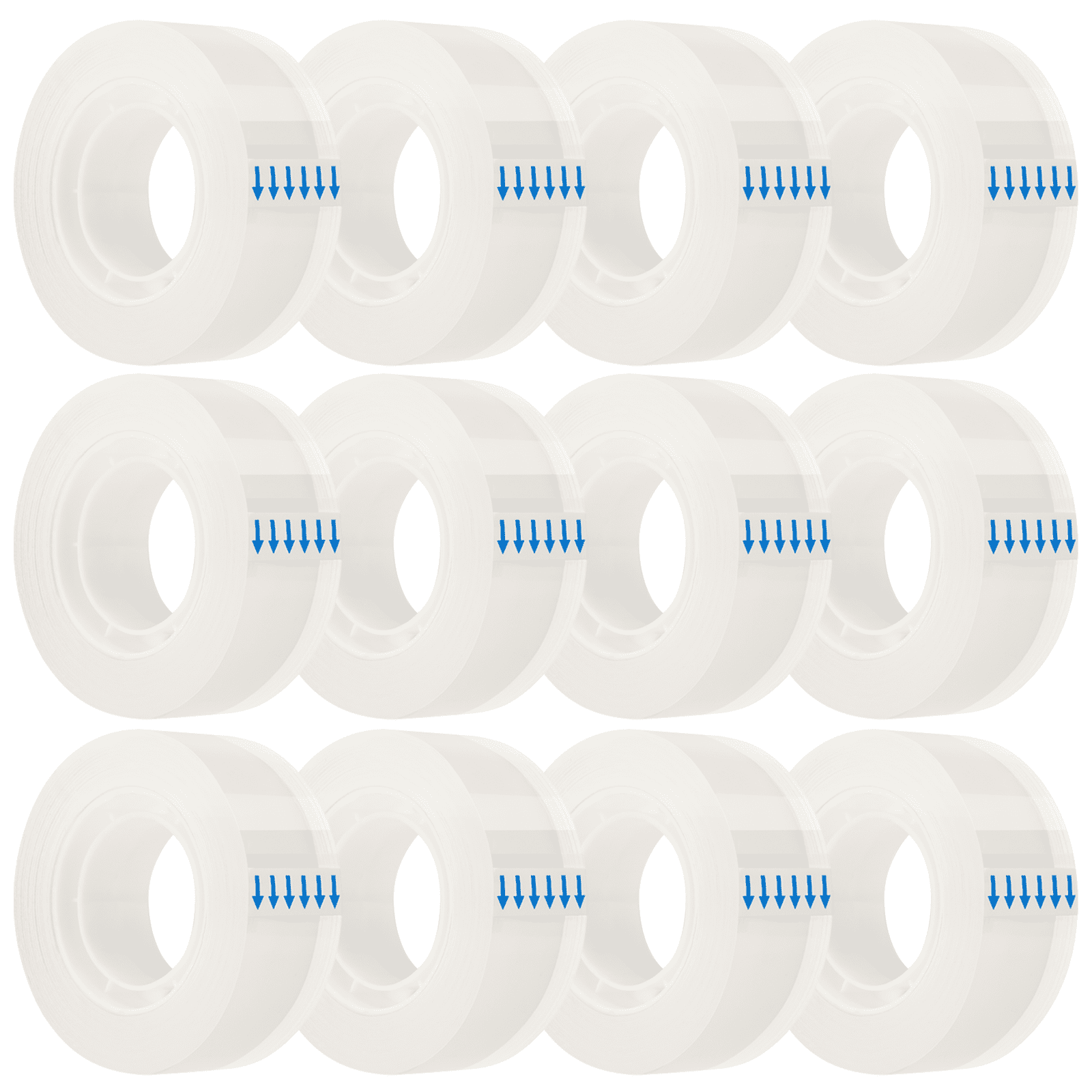 OWLKELA Transparent Tape Refills for Dispenser, Waterproof, 0.75 in x 1000 in, 12 Rolls