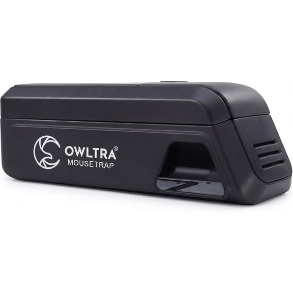 OWLTRA Indoor Electric Mouse Trap, Instant Eliminate Rodent Zapper with Pet Safe Trigger, Black, Small