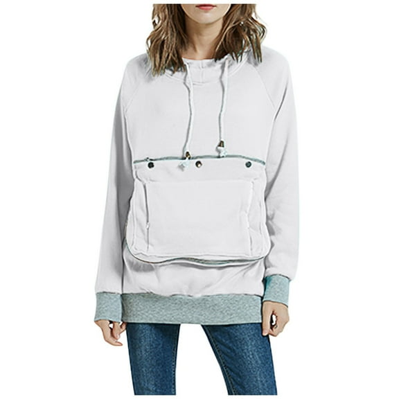 OWMEOT Cats Dogs Pouch Hoodie Large Pets Pouch Sweatshirt Puppy Kitten Holder Carrier Pullover Shirt Unisex Hoodies