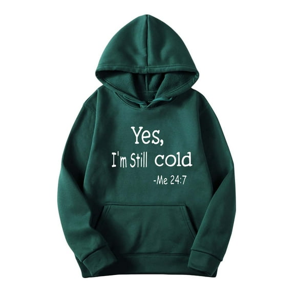 OWMEOT Graphic Hoodies for Men Letter Printed Sweatshirt Relaxed Fit Long Sleeve Hooded Pullover with Pocket