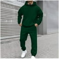 OWMEOT Men's Big and Tall Tracksuit 2 Piece Hoodie Sweatsuit Sets Solid