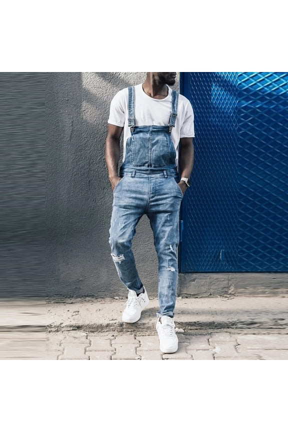 Men's Camo Denim Bib Overalls Classic Slim Fit Adjustable Straps Jumpsuits Cotton Workwear