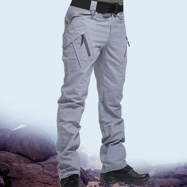 OWMEOT Men's Cargo Pants Water Resistant Work Pants Outdoor Adventure Hiking Trousers with Zip Pockets
