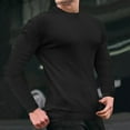thumbnail image 1 of OWMEOT Men's Waffle Sweatshirts Muscle Long Sleeve T-Shirt Crew Neck Workout Bodybuilding Casual Pullover Shirts, 1 of 6