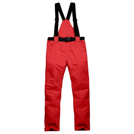 OWMEOT Men's Waterproof Snow Ski Pants Insulated Warm Winter Outdoor Snowboard Bibs with Suspenders