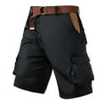 thumbnail image 1 of OWMEOT Mens Summer Cargo Shorts Outdoor Hiking Shorts Cotton Breathable Travel Shorts 7 Inch Belted Camping Climbing Shorts, 1 of 8