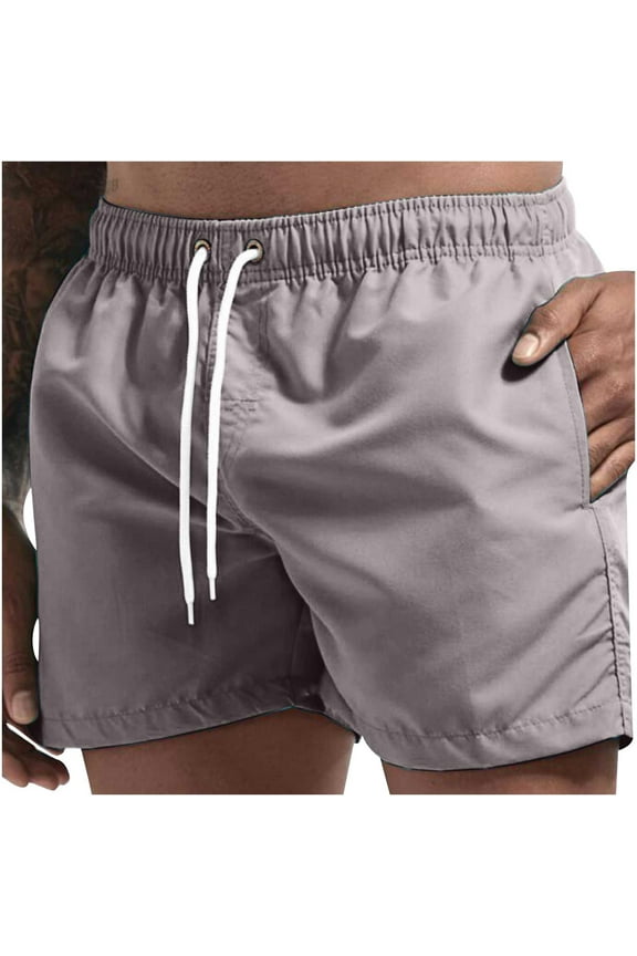 Swim Trunks for Men Summer Quick Dry Board Shorts 5 Inch Drawstring Beach Shorts Lightweight Comfortable Bathing Suits